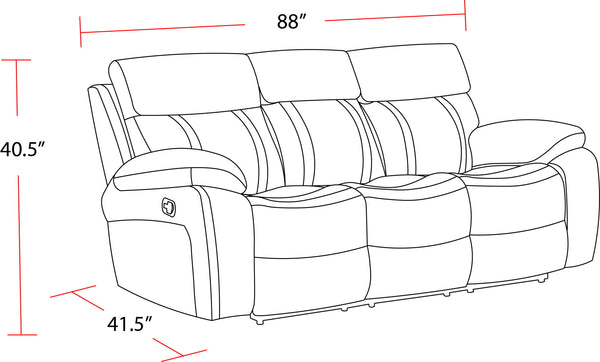 Theon - Manual Reclining Sofa With Drop Down Table - Stokes Toffee