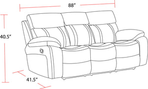 Theon - Manual Glider Reclining Sofa Set