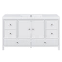 Bathroom Vanity With Separate Sink, Soft Close Doors And 4 Drawers
