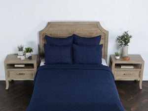Elara - King Sham - Indigo