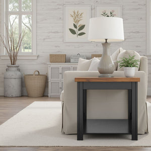 Side Table - Black / Whiskey