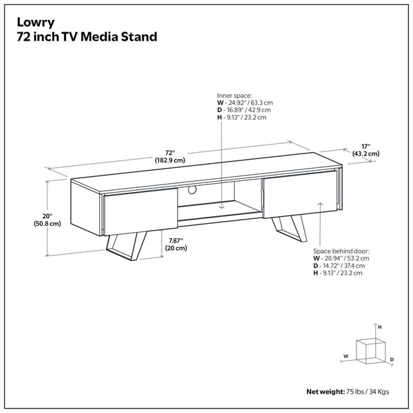 Lowry - Handcrafted TV Media Stand - Walnut