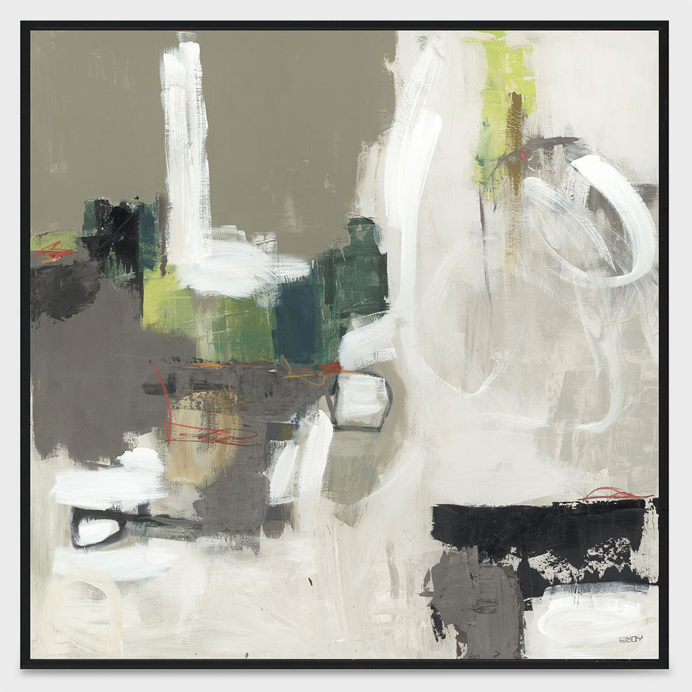 Amazonian - 36" x 36" Painting By Buddy Whitlock - Black