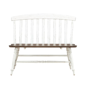 Al Fresco - Slat Back Bench - Graphite & Whitestone