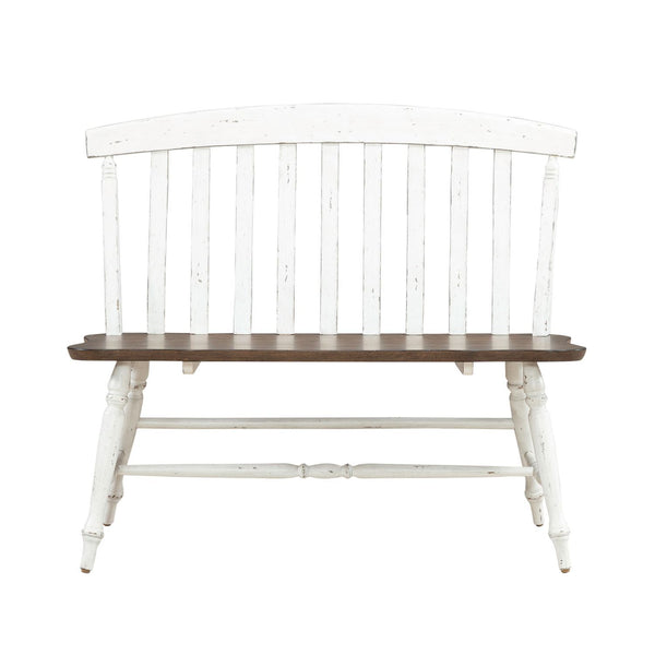 Al Fresco - Slat Back Bench - Graphite & Whitestone