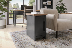 Chairside Table - Black / Whiskey