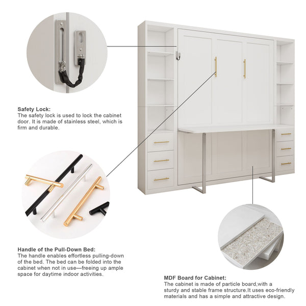 Multifunctional Vertical Murphy Wall Bed