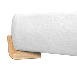 Queen Size Upholstered Bed With 12 Slats Support - White