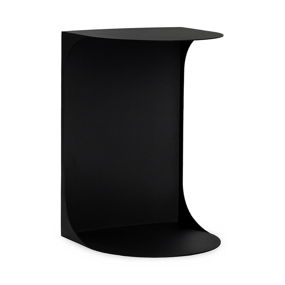 Cote - 16" Metal Accent Table - Black
