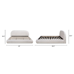 Archie Puffy Grounded - Upholstered Platform Bed