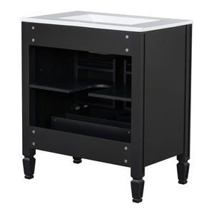 Bathroom Vanity With Sink With 2 Doors And Adjustable Shelf