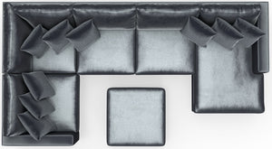 Remington - Modular Sofa And Cocktail Ottoman - Slate