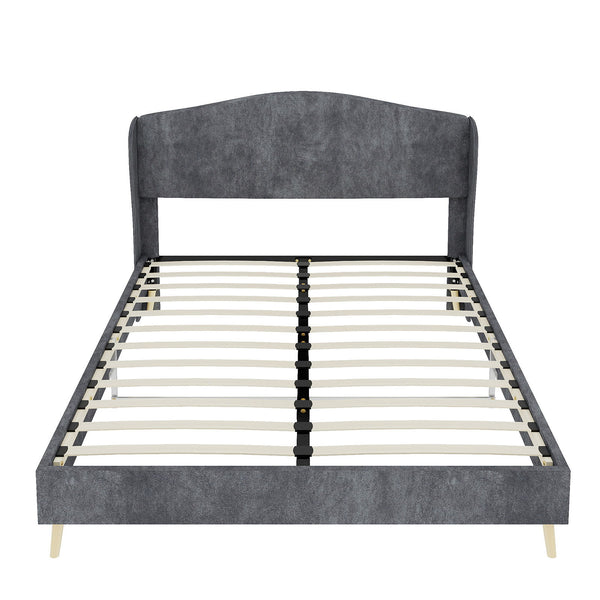 Upholstered Bed, Tufted Headboard, Comfortable Sleep