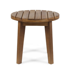 Outdoor Acacia Wood Side Table With Weather Resistance