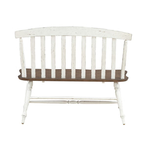 Al Fresco - Slat Back Bench - Graphite & Whitestone