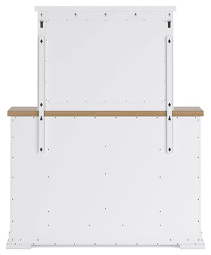 Ashbryn - Dresser And Mirror - White / Natural