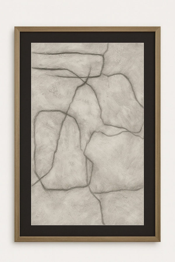 Conversations In The Present Framed Print - Gray / Off White