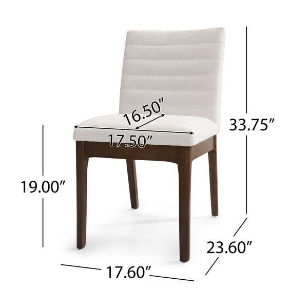 Upholstered Dining Chairs With Rubber Legs (Set of 2)