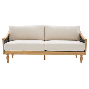 Loveseat Sofa With Armrests - Black