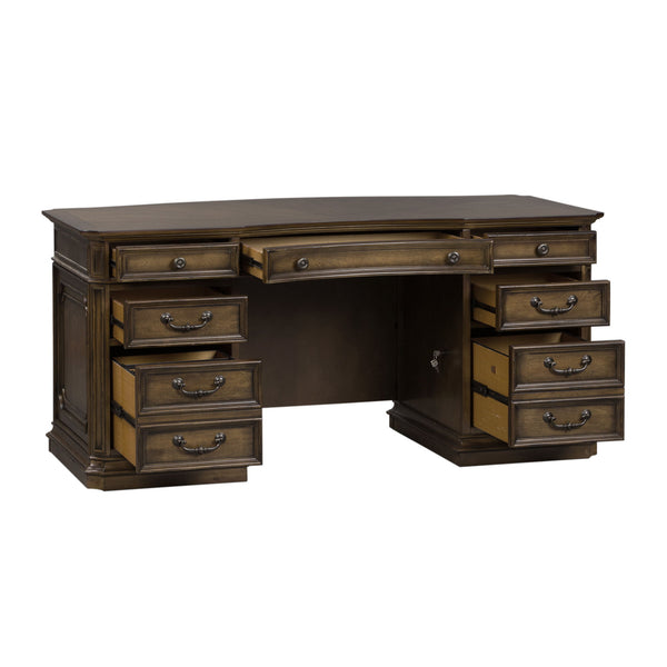 Amelia - 5 Piece Home Office Jr Executive Set - Antique Toffee