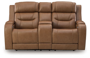 Knightington - 3 Pc. - Power Reclining Sofa, Loveseat And Recliner - Caramel