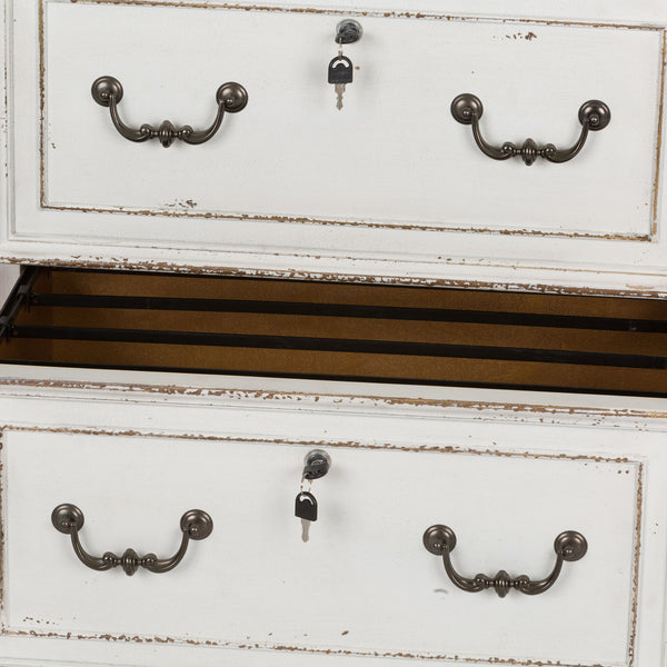 Magnolia Manor - Jr Executive Media Lateral File - Antique White