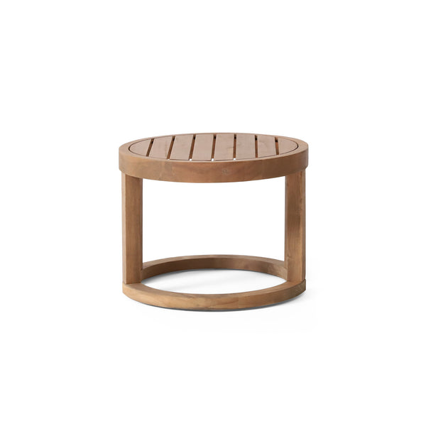 Outdoor Acacia Wood Side Table, Solid Side Table For Patio, Pool, Porch - Brown Wash