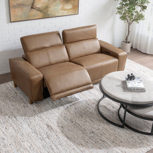 Kadon - Leather Power Recliner Sofa - Tan