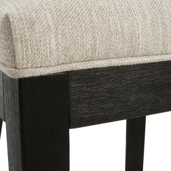 Farmhouse Style Fabric Upholstered Side Dining Chair Set