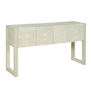 Geometric Carved Console Table With 3 Soft Close Drawers