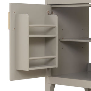 30" Bathroom Vanity With Sink Top, Soft Close Double Doors & Tip Out Drawer, Adjustable Interior Shelf, Door Mounted Organizers - Beige