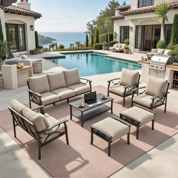 Patio Furniture Set & Coffee Table For Backyard