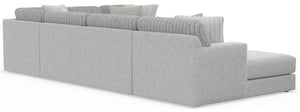 Logan - Upholstered Sectional With Comfort Coil Seating And Accent Pillows Included
