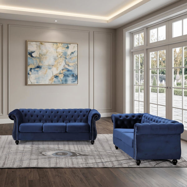 Chesterfield 3 Seater Sofa With Rolled Arms