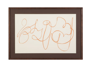 Meandering Lines VI Framed Print - Cream