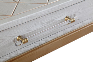 Perrine - Console Table - Silver / Gold