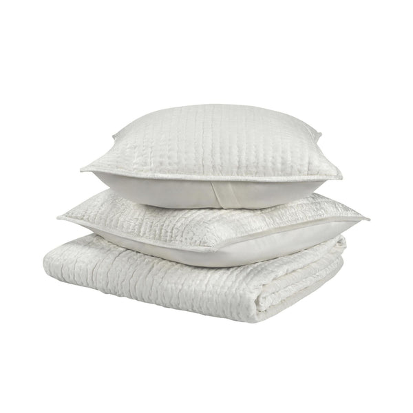 Bari - Velvet Quilt - Cloud