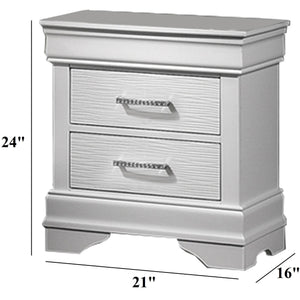 Nightstand With Drawers - White