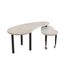 Rotatable Cocktail Table With Solid Legs, 360 Degree Rotating