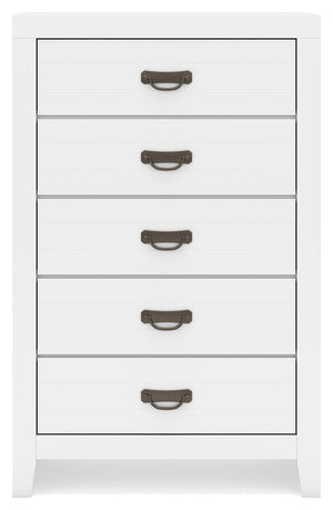 Binterglen - Five Drawer Chest - White