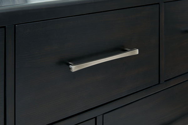 Rowanbeck - Dresser And Mirror - Black