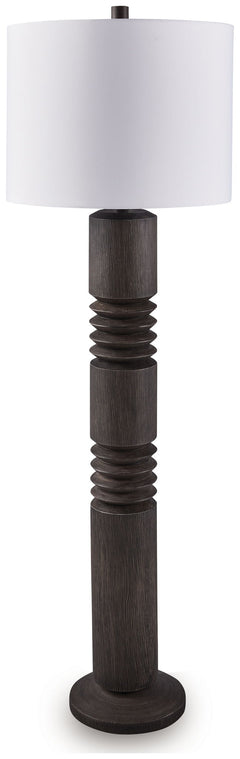 Fainwell - Poly Floor Lamp - Distressed Black