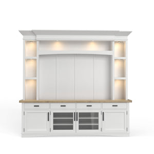 Americana Modern - TV Console with Hutch, Backpanel and LED Lights
