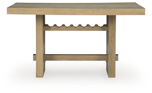 Lasinger - 5 Pc. - Counter Height Dining Table And 4 Barstools - Light Brown