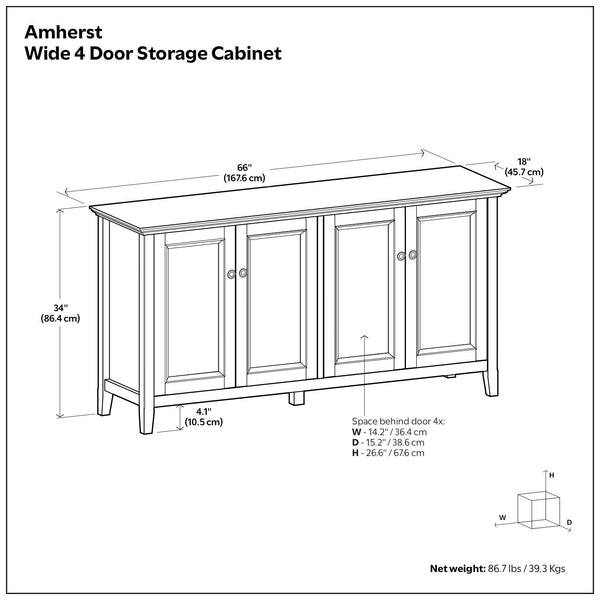 Amherst - 4 Door Storage Cabinet