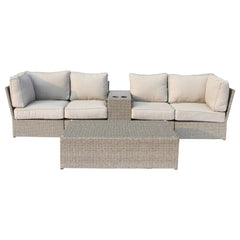 Stylish Modular Wicker Patio Seating Group