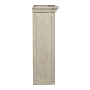 Farmhouse Reimagined - Credenza Hutch - Antique White / Chestnut Tops