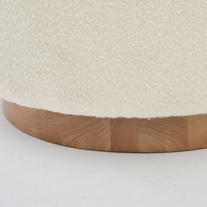 Swivel Accent Chair With Curved Backrest For Home Decor - Beige