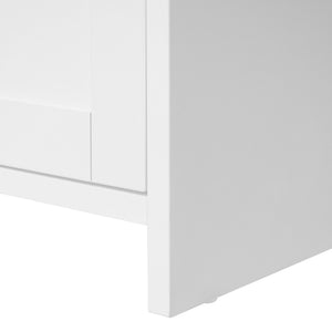 Hollow Pattern 2 Door 3 Drawer Wardrobe, The Collision Of Wood Color, Suitable For Bedrooms And Dressing Rooms - White
