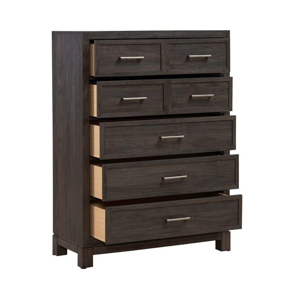 Modern Edge - 5 Drawer Chest - Caffe